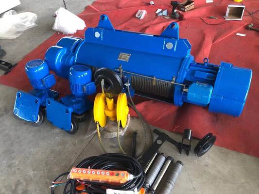 CD1 3 Ton Electric Wire Rope Hoist With Lifting Height 9m