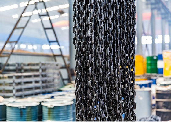 La catena d'ancoraggio di sollevamento di EN818-2 G80 la catena di sollevamento dell'ossidazione nera di acciaio legato