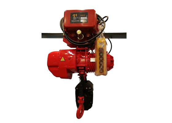 Alta altezza di elevazione efficiente di 50m - di 3m con il carrello motorizzato 1 Ton Electric Chain Hoist